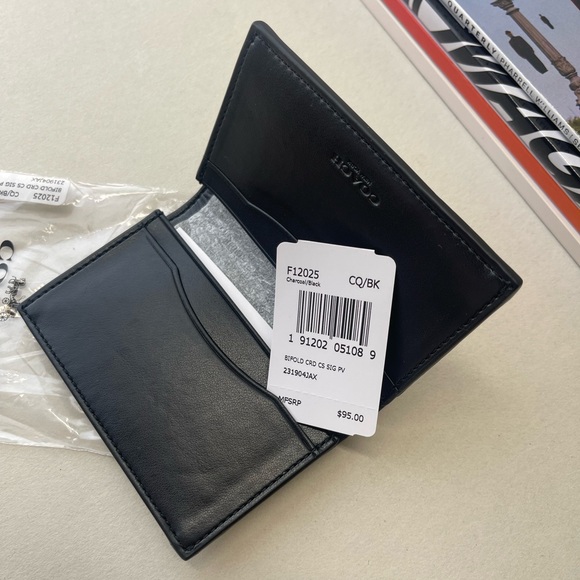(new+tag+box) Coach Men bifold + card case wallet size 4.25x3 inch - Picture 6 of 13